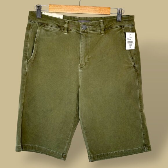 NEW DL1961 Travis Chino Shorts in Forest Green Seashell Pockets‎ Men's Size 30 - Picture 1 of 7